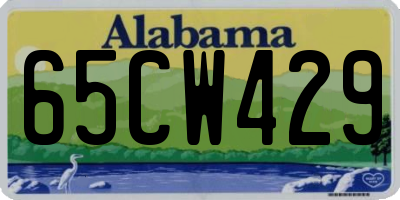 AL license plate 65CW429