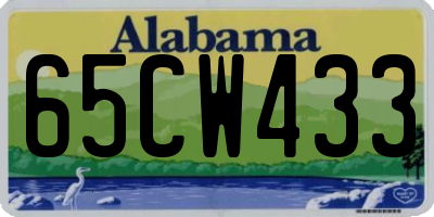 AL license plate 65CW433