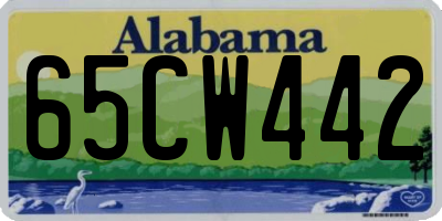 AL license plate 65CW442