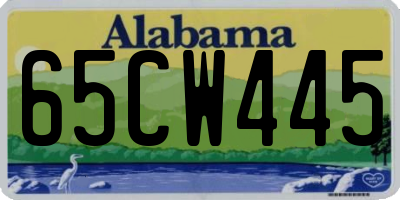AL license plate 65CW445