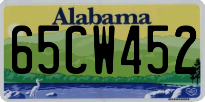 AL license plate 65CW452