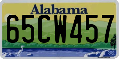 AL license plate 65CW457