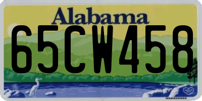 AL license plate 65CW458
