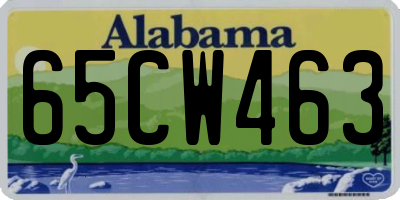 AL license plate 65CW463
