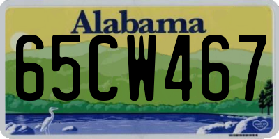 AL license plate 65CW467