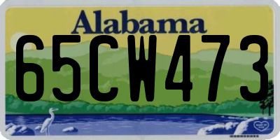 AL license plate 65CW473
