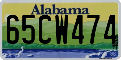 AL license plate 65CW474