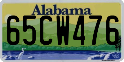 AL license plate 65CW476