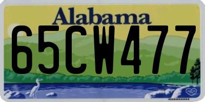AL license plate 65CW477