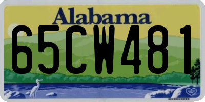 AL license plate 65CW481
