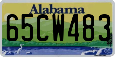 AL license plate 65CW483