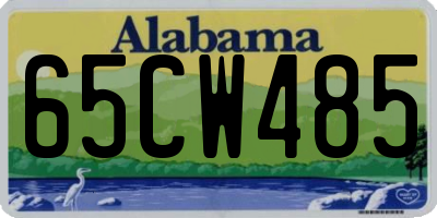 AL license plate 65CW485