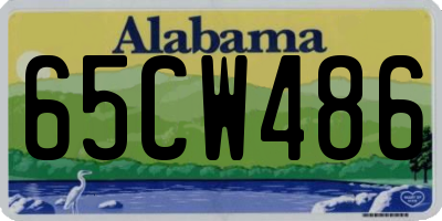 AL license plate 65CW486