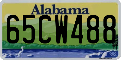 AL license plate 65CW488