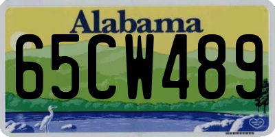 AL license plate 65CW489