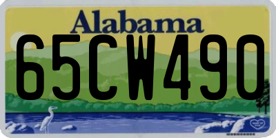 AL license plate 65CW490