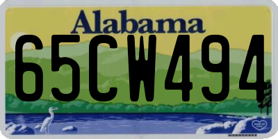 AL license plate 65CW494