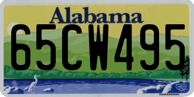 AL license plate 65CW495