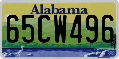 AL license plate 65CW496