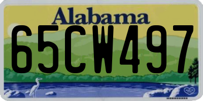 AL license plate 65CW497