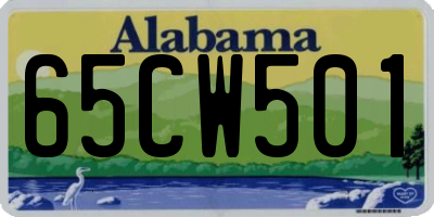 AL license plate 65CW501