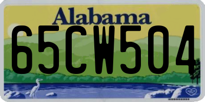 AL license plate 65CW504