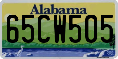 AL license plate 65CW505