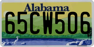 AL license plate 65CW506