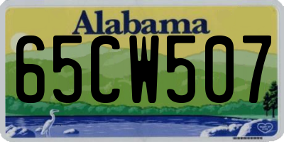 AL license plate 65CW507