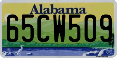 AL license plate 65CW509