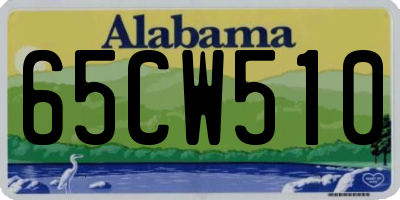 AL license plate 65CW510