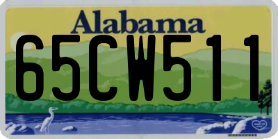 AL license plate 65CW511