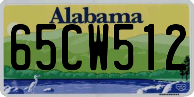 AL license plate 65CW512