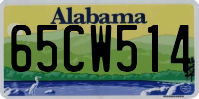 AL license plate 65CW514