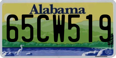 AL license plate 65CW519