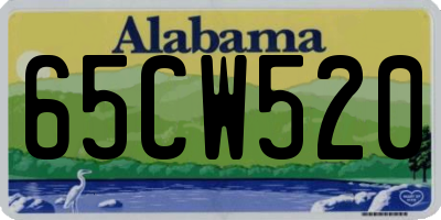 AL license plate 65CW520