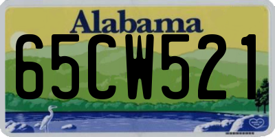 AL license plate 65CW521