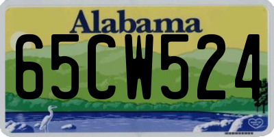 AL license plate 65CW524