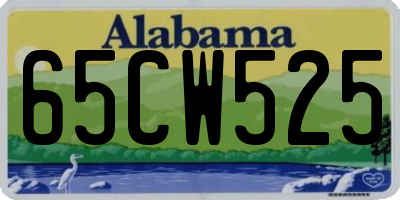 AL license plate 65CW525