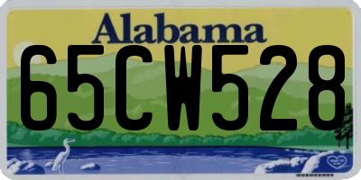 AL license plate 65CW528