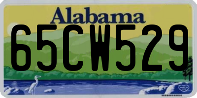 AL license plate 65CW529