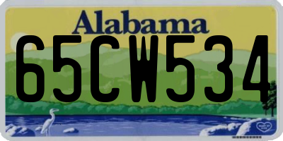 AL license plate 65CW534
