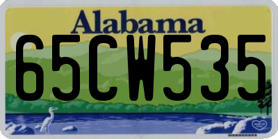 AL license plate 65CW535