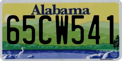 AL license plate 65CW541