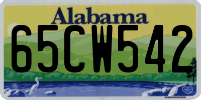 AL license plate 65CW542