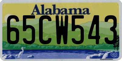AL license plate 65CW543