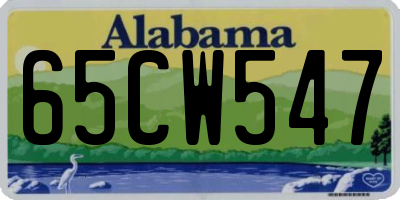 AL license plate 65CW547