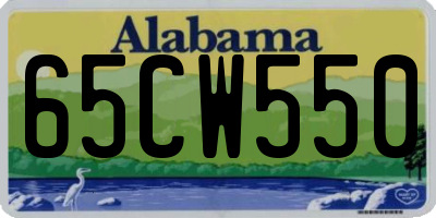 AL license plate 65CW550