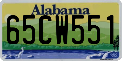 AL license plate 65CW551