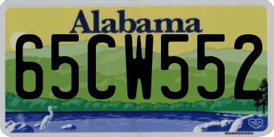 AL license plate 65CW552